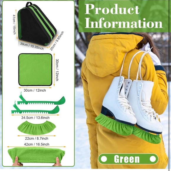 Green Ice Skate Accessory Set (056) - Picture 2 of 4